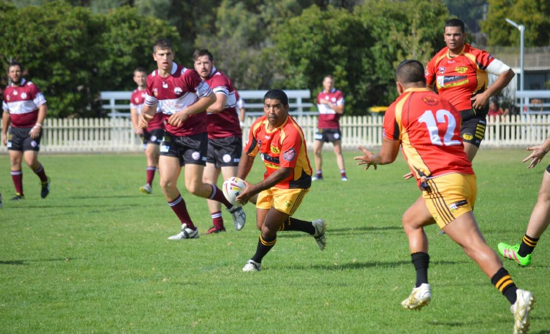Willy Fernando in action during the Boomerangs’ recent match against the Inverell Hawks.