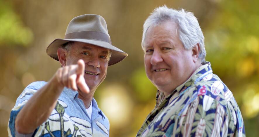John Wood (right) and Chris Pidd star in the stage performance of Carpe Diem, which is touring around Moree Shire.