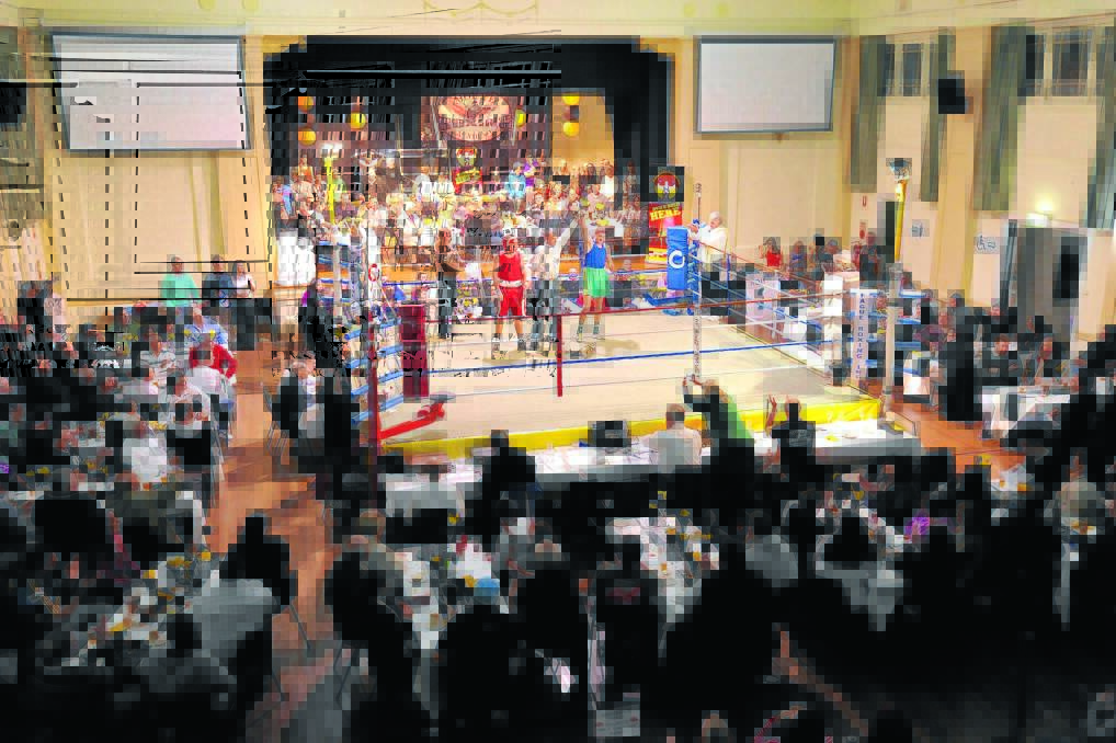 Moree town hall was a capacity house on for the boxing event on Saturday