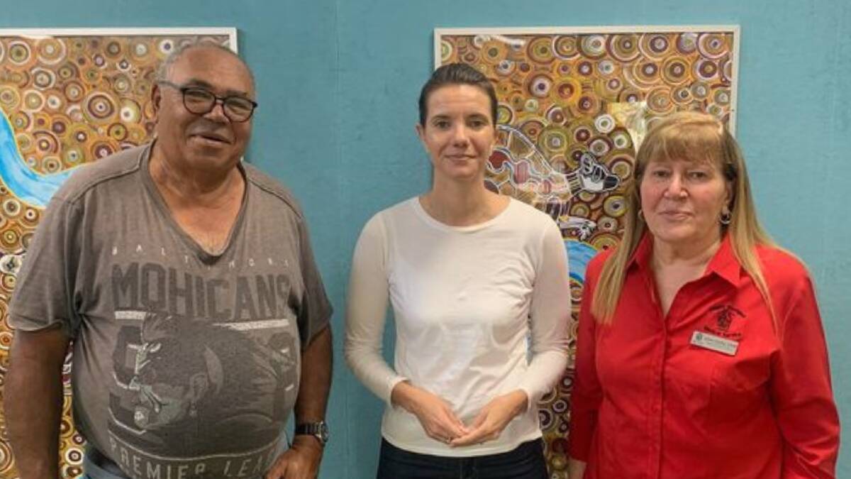 Housing minister Rose Jackson (centre) with representatives of the Walgett Aboriginal Medical Service. Picture supplied