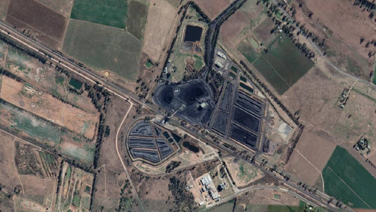 A satellite image of the Whitehaven coal mine in Gunnedah NSW. Picture Google Earth
