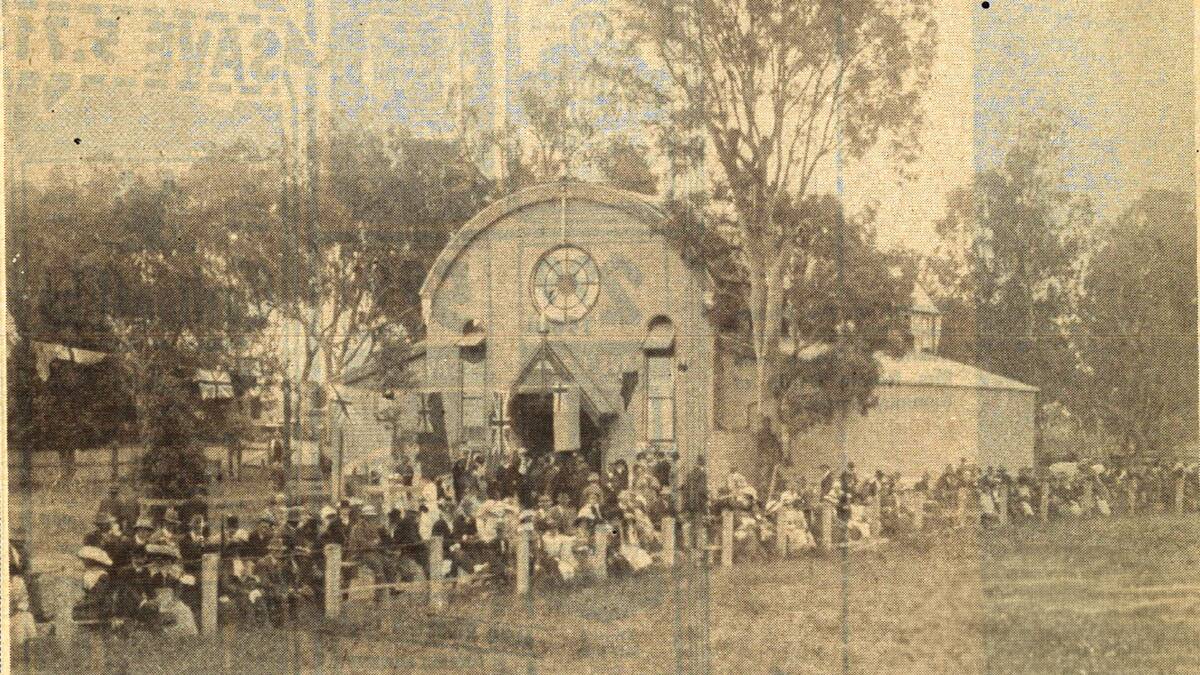 The original Founder's Pavilion at the Moree Showground pictured in 1910. 