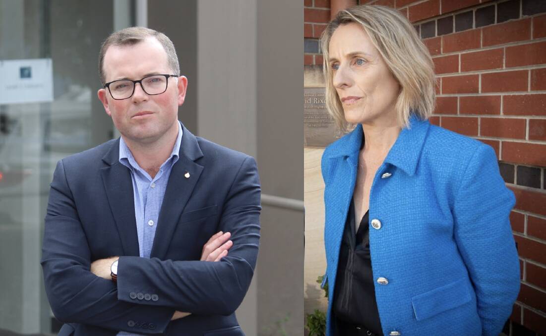Northern Tablelands MP, Adam Marshall (left); Greens MP, Sue Higginson (right). 