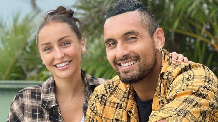 Tennis star Nick Kyrgios and former girlfriend Chiara Passari during a holiday in the Bahamas. Picture: Instagram