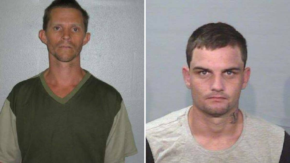Manhunt: Bruce Dyball, left, was arrested on Wednesday and Luke Jones, right, was arrested on Thursday. Photo: NSW POLICE