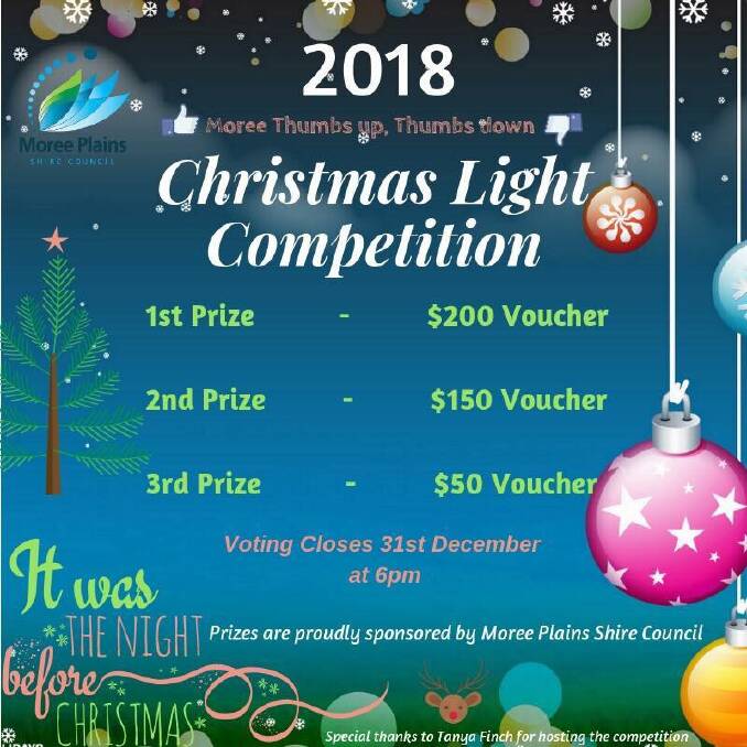 Search on for best Christmas lights in Moree