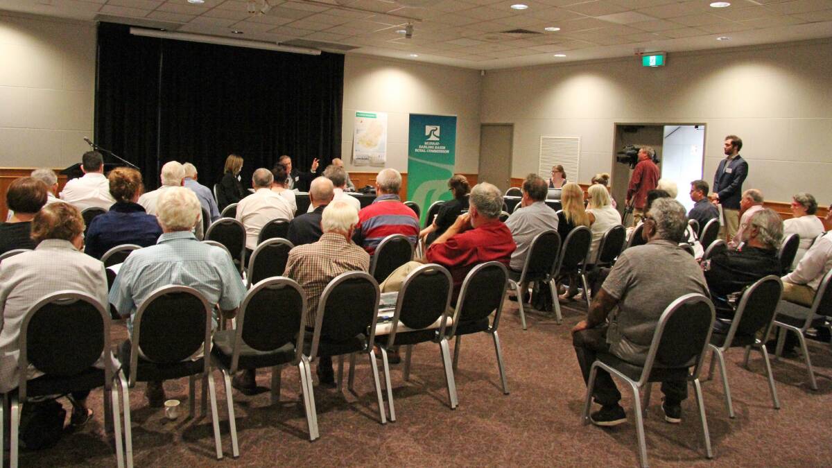 A community consultation at Albury-Wodonga earlier this year.