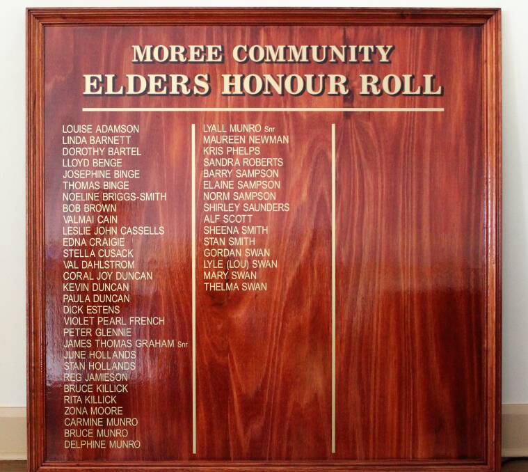 Forty-four names were added to the inaugural Moree Community Elders Honour Roll in 2017. Council is currently seeking nominations for more elders to be added.