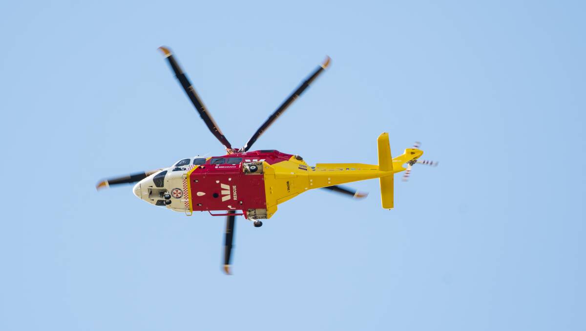 The Westpac Rescue Helicopter was tasked to Moree on Wednesday. Photo: Peter Hardin