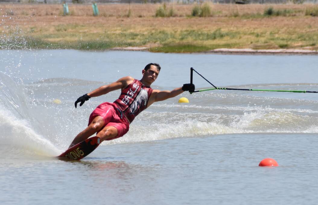 LOCAL TALENT: Moree waterskier Max Christie placed fifth in the under 14s boys slalom event on Saturday. His older sister Lucy won gold in the under 21s women's slalom event.