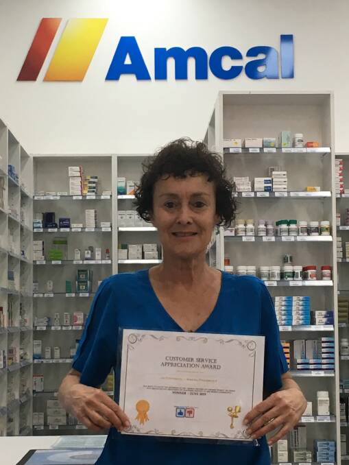 THUMBS UP: Amcal Pharmacy's Jo Copeman received the Customer Service Appreciation Award for June.