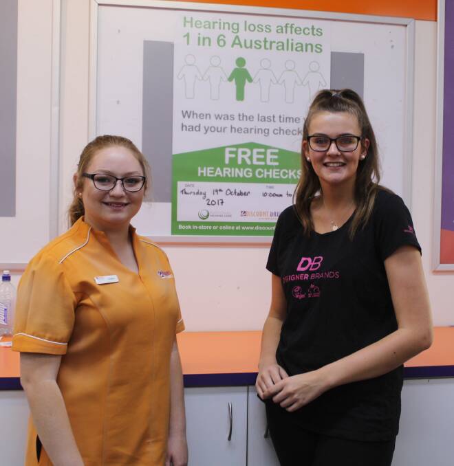 SOUND CHECK: Moree Discount Drug Store's Emma Conroy and Lucy Wells encourage the Moree community to take advantage of the free hearing clinic on Thursday, October 19.