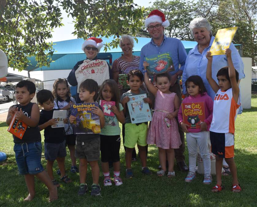Adam Marshall visited Kiah Preschool recently to help Moree Plains Shire Council hand out books to children. Kiah Preschool will receive $16,500 as part of the state government's drought relief funding.