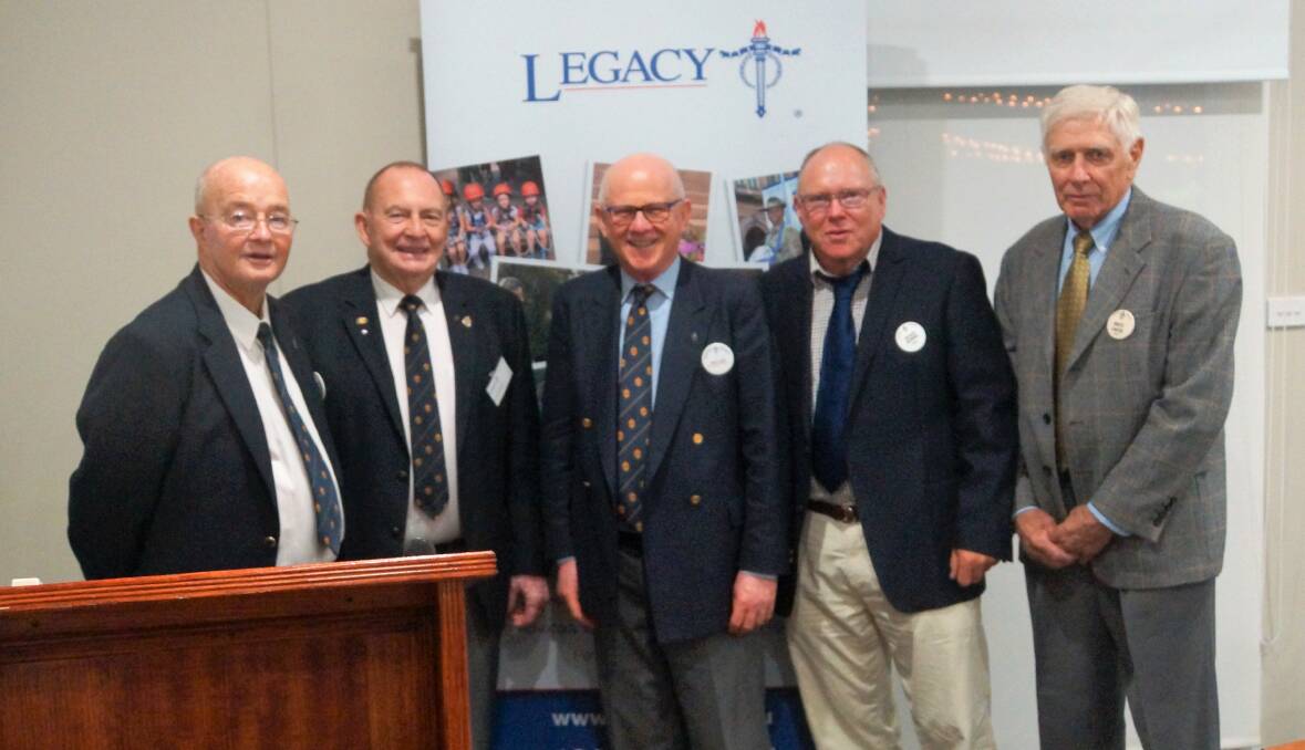 CHANGEOVER: Sydney Legacy president Paul Lane (centre) with the 2017 Moree Division of Sydney Legacy executive committee, treasurer Kevin King, president John Williams, secretary Patrick Downes and welfare officer Bruce Carter.