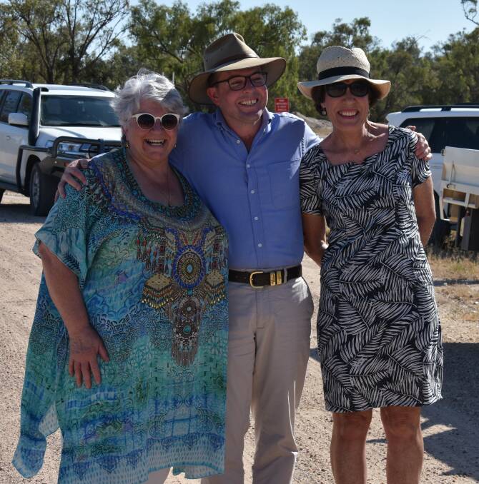 PASSIONATE: Councillor Sue Price (right) pictured with Moree mayor Katrina Humphries and Northern Tablelands MP Adam Marshall at the recent Carrigan Road funding announcement.