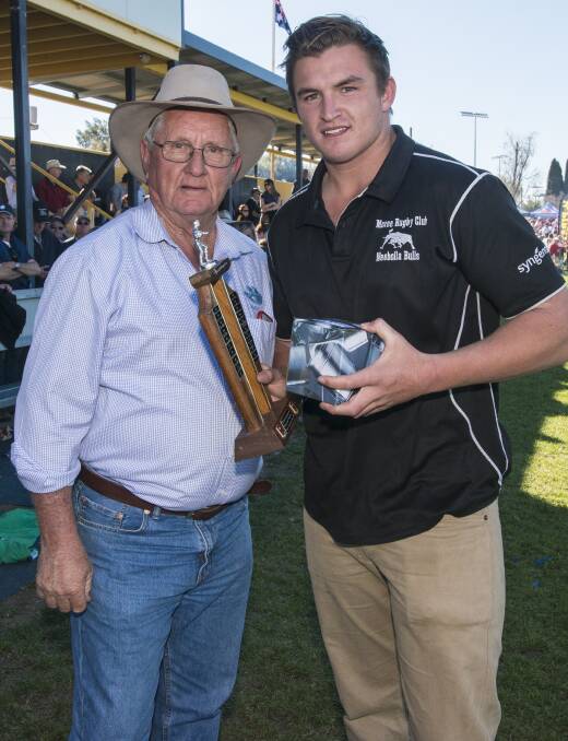 TOP PLAYER: Moree Bulls first grade flanker Sam Callow was named Central North's Under 21 Best and Fairest player at the grand final in Tamworth on Saturday, September 2. Photo: Samantha Newsam