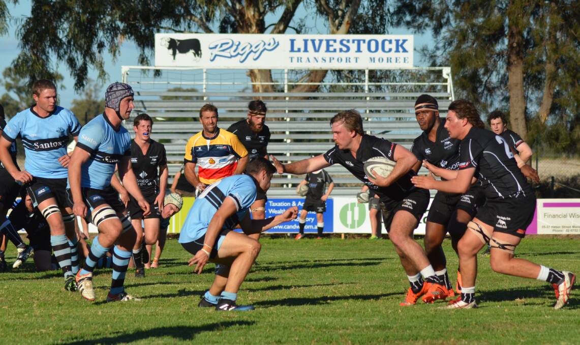 RUGBY RIVALS: Moree will host Narrabri for an elimination final this Saturday. Moree won the clash when the two sides met in Moree back in May. Photo: Sophie Harris