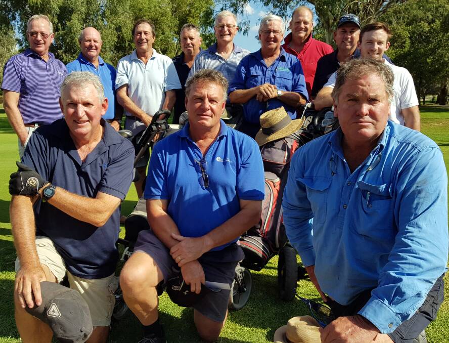 Some of the Moree Desperates, headed up by (front) Peter Weal, Andrew parkes and Tony Bailey, have over the past 15-odd years raised nearly $400,000 for charitable Moree organisations. Photo: Bill Poulos
