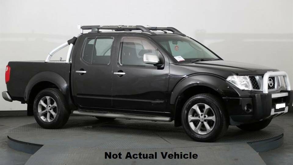 The vehicle involved in the trespass is described as a black Nissan Navara 'Titanium edition' dual cab with a bull bar, blue spotlights on the roof, Kenda mud tyres, and a light bar mounted on the bull bar. Note - this is not the actual vehicle.