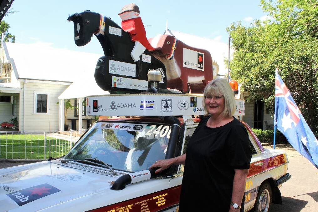 HUMBLED: Moree's Lee Estens has received an OAM for her dedication to the Moree community and her involvement with Variety - the Children's Charity. Her beloved bash car has helped her raise more than $1 million.