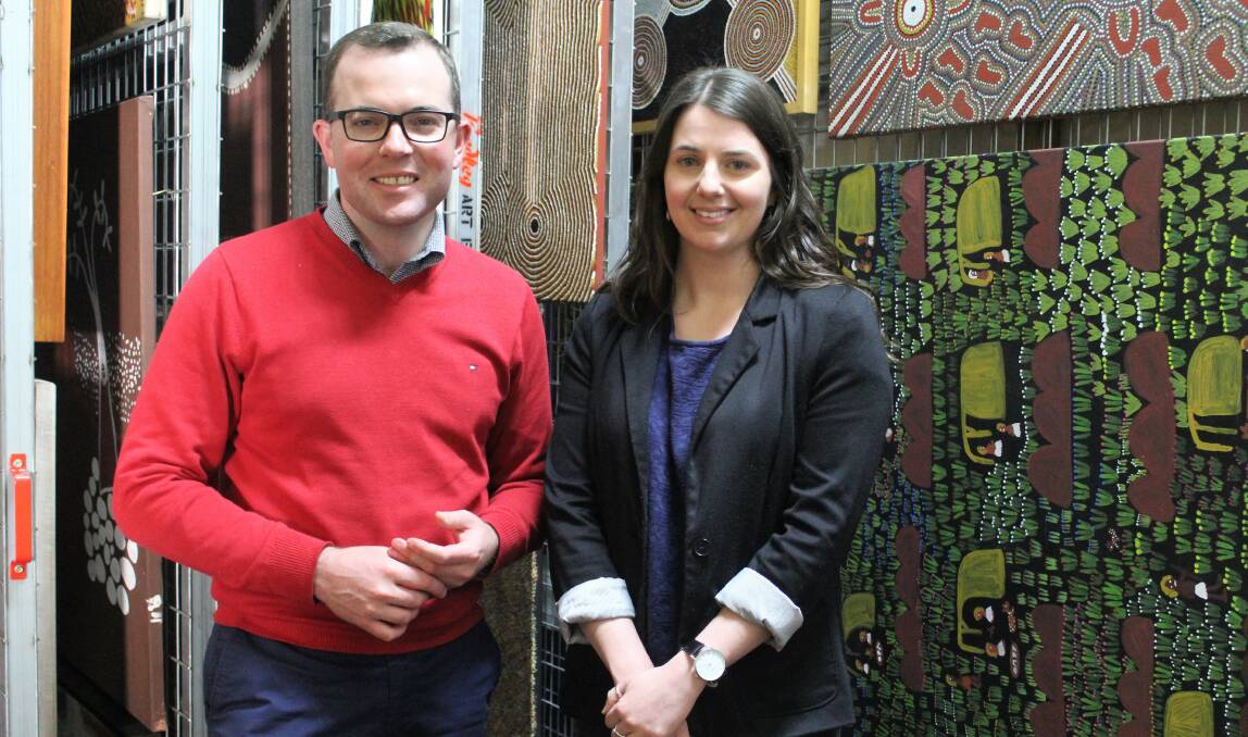 OPPORTUNITY: Northern Tablelands MP Adam Marshall congratulated Bank Art Museum Moree (BAMM) collections and exhibitions officer Kate Tuart, who has been selected as one of seven NSW gallery practitioners to share a total of $20,000 in funding for a professional development mentorship in Sydney.