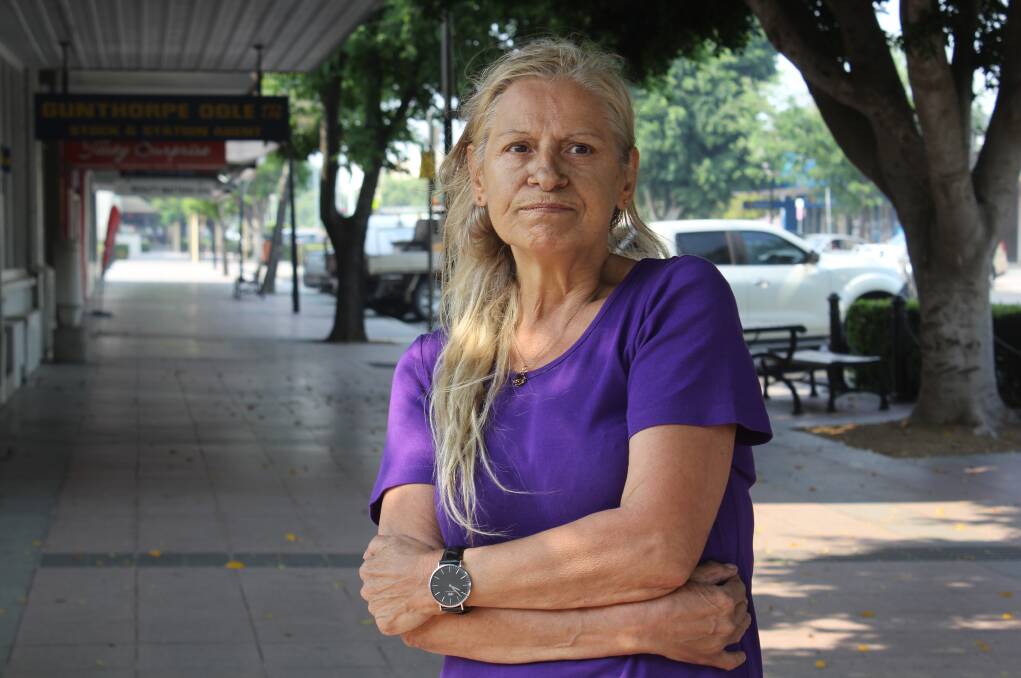 NOT HAPPY: Namka Fabrizio says she will never return to Moree after she was mugged by a group of children on Friday night.