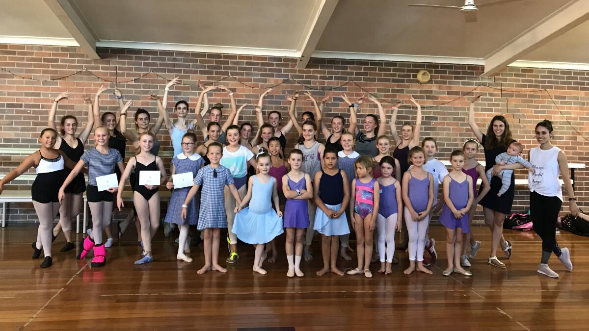 A total of 37 young dancers took part in the Ballet Workshops Australia dance workshops at Moree Academy of Dance during the April school holidays. Photo: supplied
