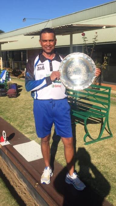 GRAND SLAM: Moree Services Club bowls president Wayne Tighe this year won all four lawn bowls competitions - something no other member has managed to achieve. Photo: supplied