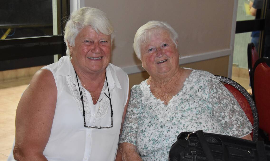 Judy Bettens and Marie Smith had a lovely time at last year's Seniors Festival luncheon at Moree Services Club.