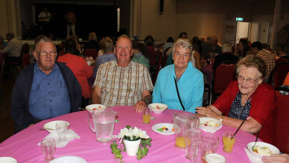 Darrel Bird, Murray Shaw, Shirley Thompson and Alice Traynor pictured at last year's Seniors Festival luncheon.