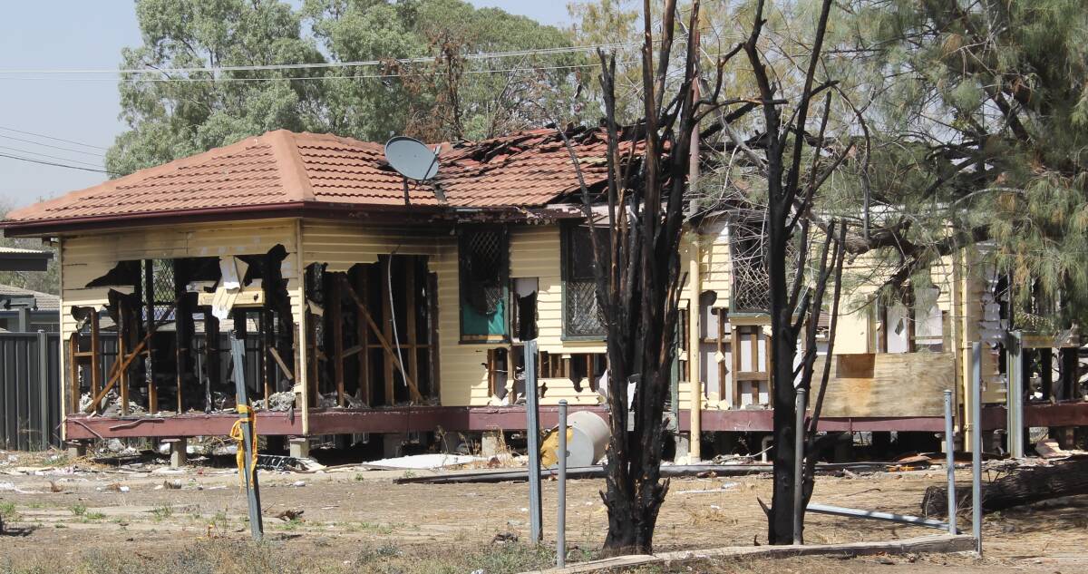 One of the many burnt-out houses in south Moree.
