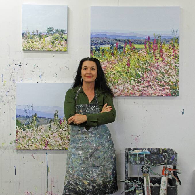 Jenie Fawckner with a selection of her highly- coveted works. Photo: supplied