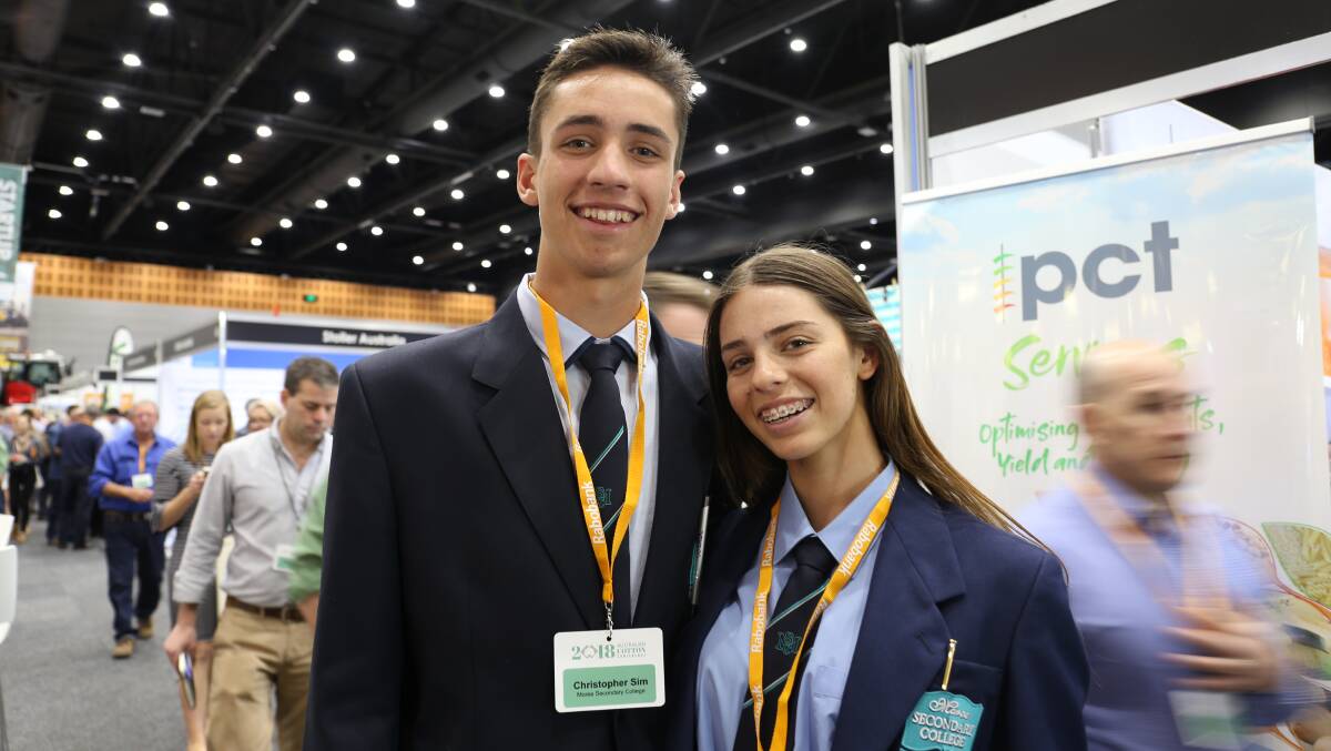 Chris Sim and Alliyah Davison represented Moree Secondary College at the 2018 Australian Cotton Conference.