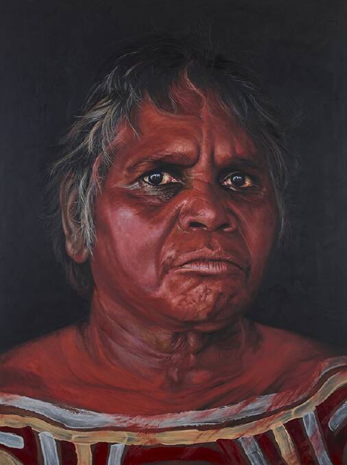 Winner of the People's Choice Archibald Prize 2019 David Darcy, 'Tjuparntarri women's business' oil on linen (detail) 240.5 x 180.5cm the artist. Photo: AGNSW, Jenni Carter