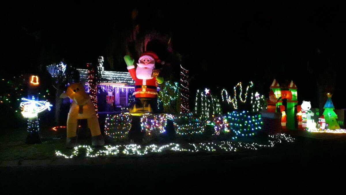 The Benge family won last year's Christmas Light Competition with this impressive display. Photo: contributed