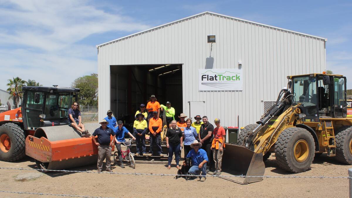 The training participants and service providers pictured on their last day of the week-long course, held at Flat Track last month.
