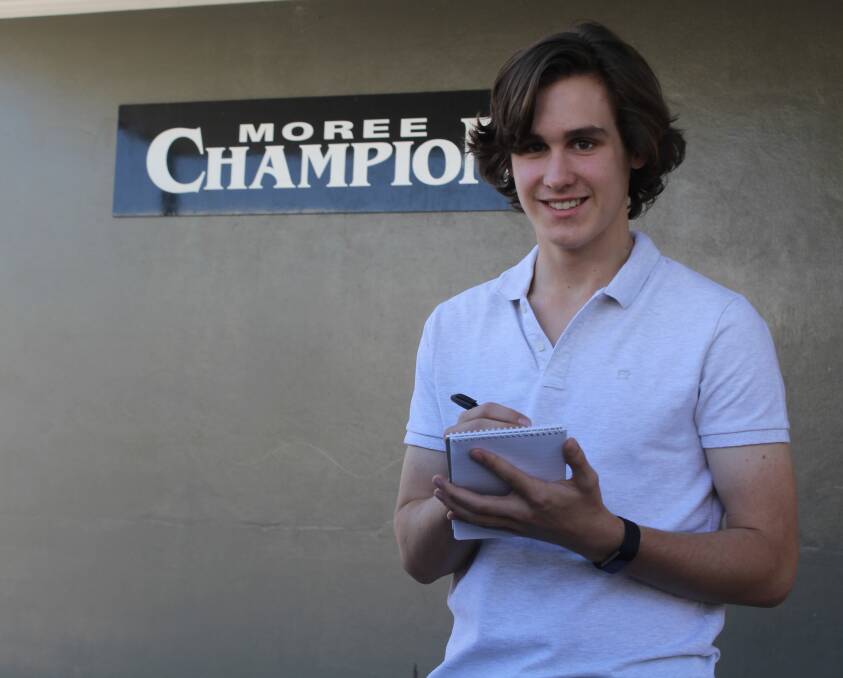 FUTURE JOURNALIST: Moree Christian School student Jordan Briggs spent the past week doing work experience at the Moree Champion.
