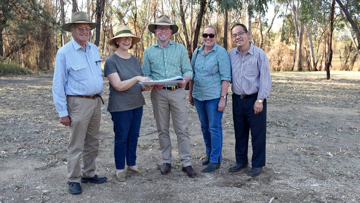 Looking over plans to improve the Moree Botanical Gardens recently, Rens Gill, Helen Officer, Northern Tablelands MP Adam Marshall, Jo Sweedman and Moree Plains Shire councillor George Chiu.