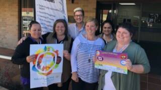 CELEBRATION: Moree Family Support staff Kiely Smith, Bronwen Adamson, Shane Smith, Meaghan Hatcher, Sarah Craigie and Jessica Chimfombo invite the community to the free Family Fun Day.