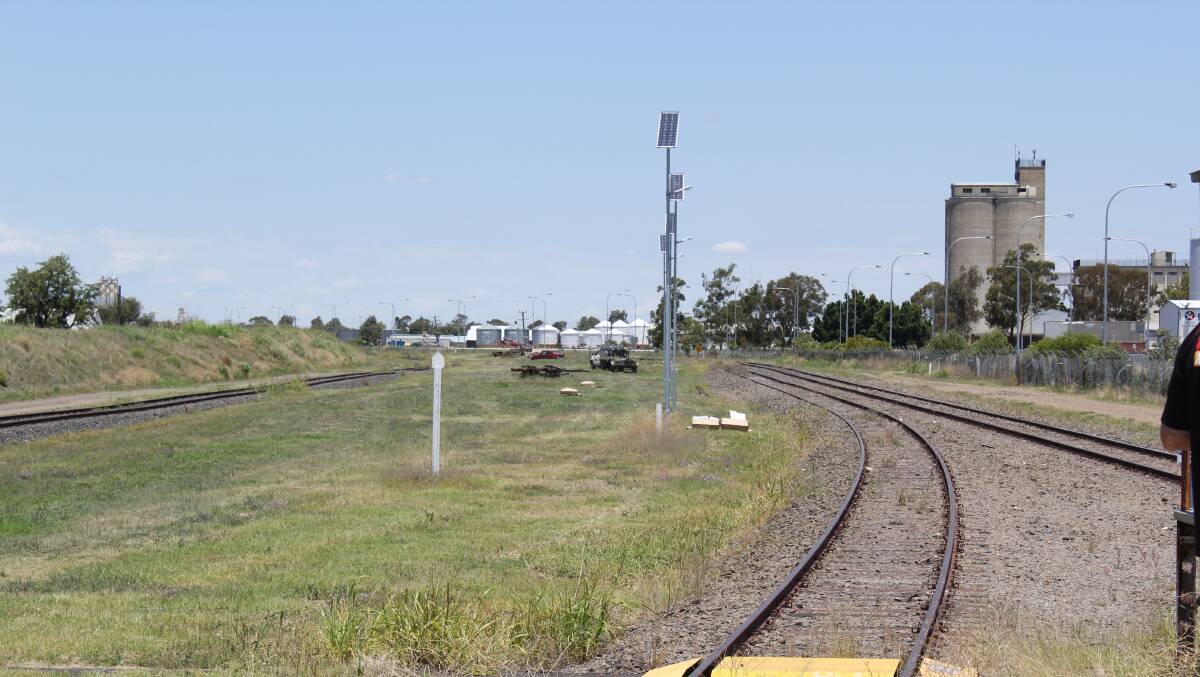 Installation of the eight-metre-high solar-powered sensor lights along the Moree rail precinct began on Monday and is expected to be complete by the end of the week.