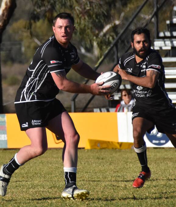 STANDOUTS: Ben Williams and Jamie Sampson both had outstanding games in the back for Moree Bulls on Saturday.