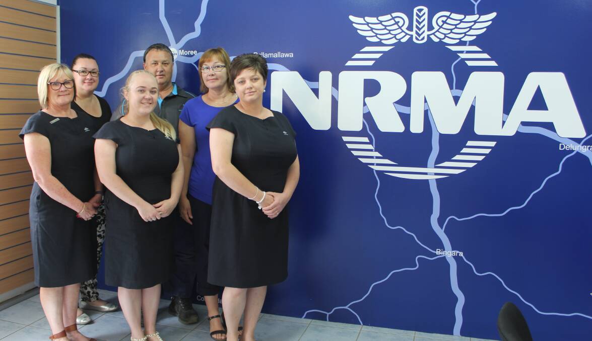 MARKING A MILESTONE: The NRMA Moree team (back) Gwanita and Doug Hill, Lauren Winkley, (front) Wendy Woods, Fallyn Munro and Sally Johnson.