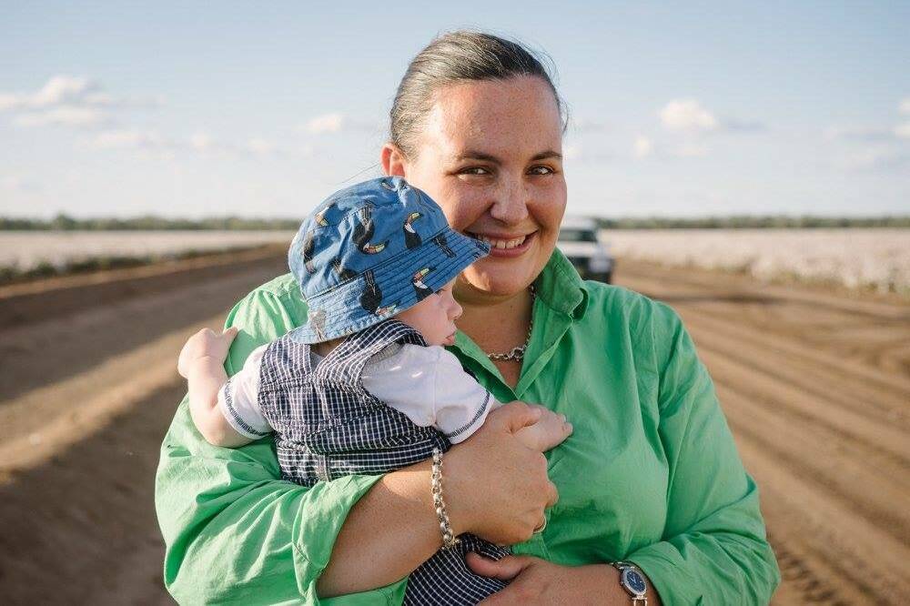 Boomi farmer Sam Noon, pictured with her son William, is the brainchild behind the Rural Ladies Evening. Photo: Rachel Walker Images