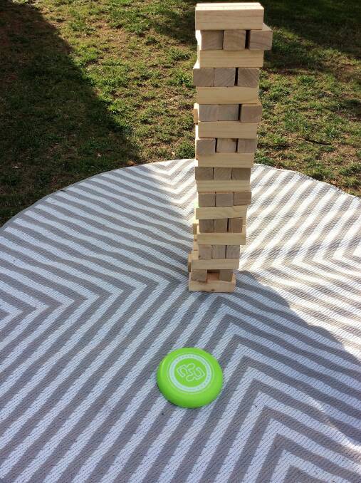 Young people will be able to play giant Jenga during the headspace consultation at Moree Skate Park next month.