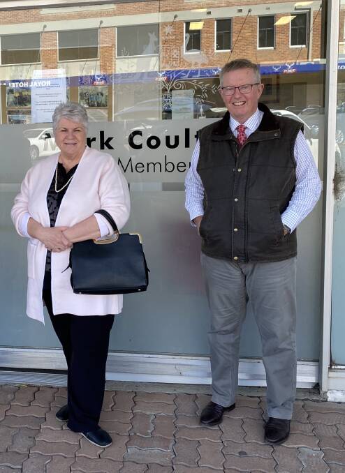 Moree mayor Katrina Humphries and Federal Member for Parkes Mark Coulton, pictured in Moree recently. Photo: supplied