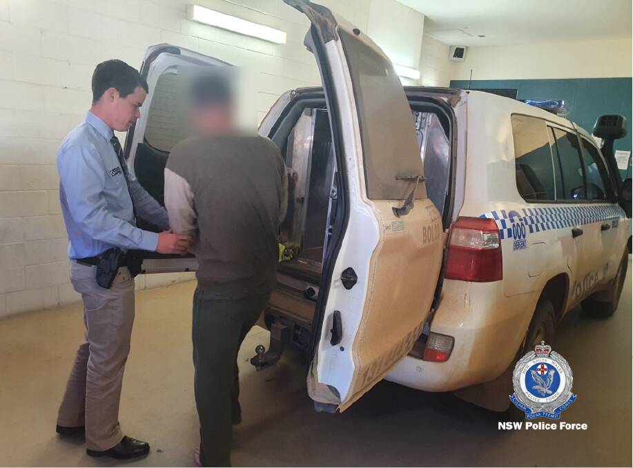 A 32-year-old man was extradited from Toowoomba to Boggabilla where he was charged with multiple offences relating to rural theft allegedly committed in Mungindi last year. Photo: NSW Police
