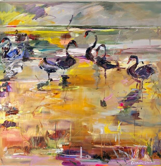 The Estuary, oil on canvas by Catherine Stewart. 