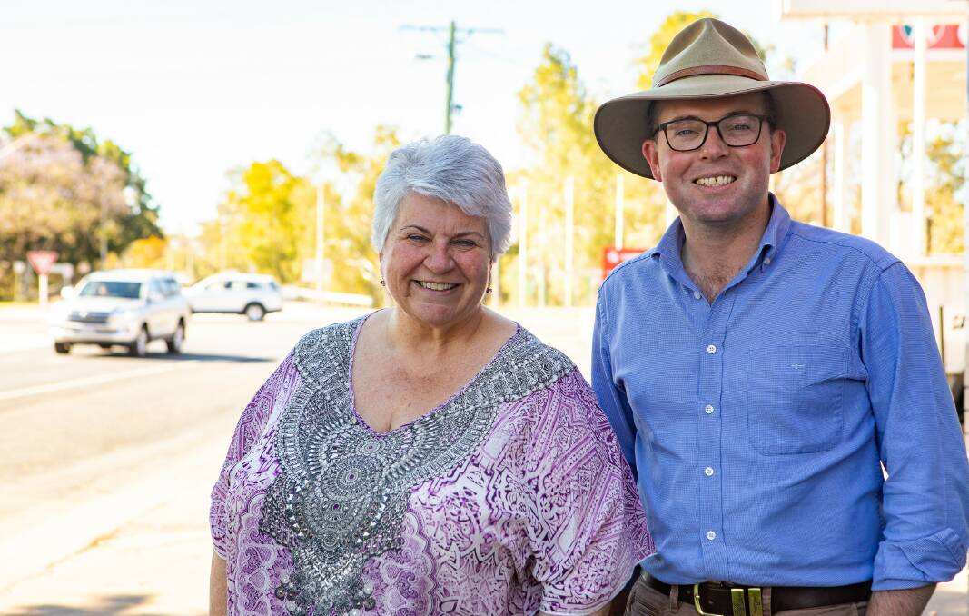Moree Plains Shire Mayor Katrina Humphries, left, and Northern Tablelands MP Adam Marshall. Photo: contributed