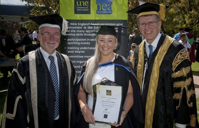 SUCCESS: Former Moree Secondary College student Tegan Rodgers graduated from the University of New England in 2013.