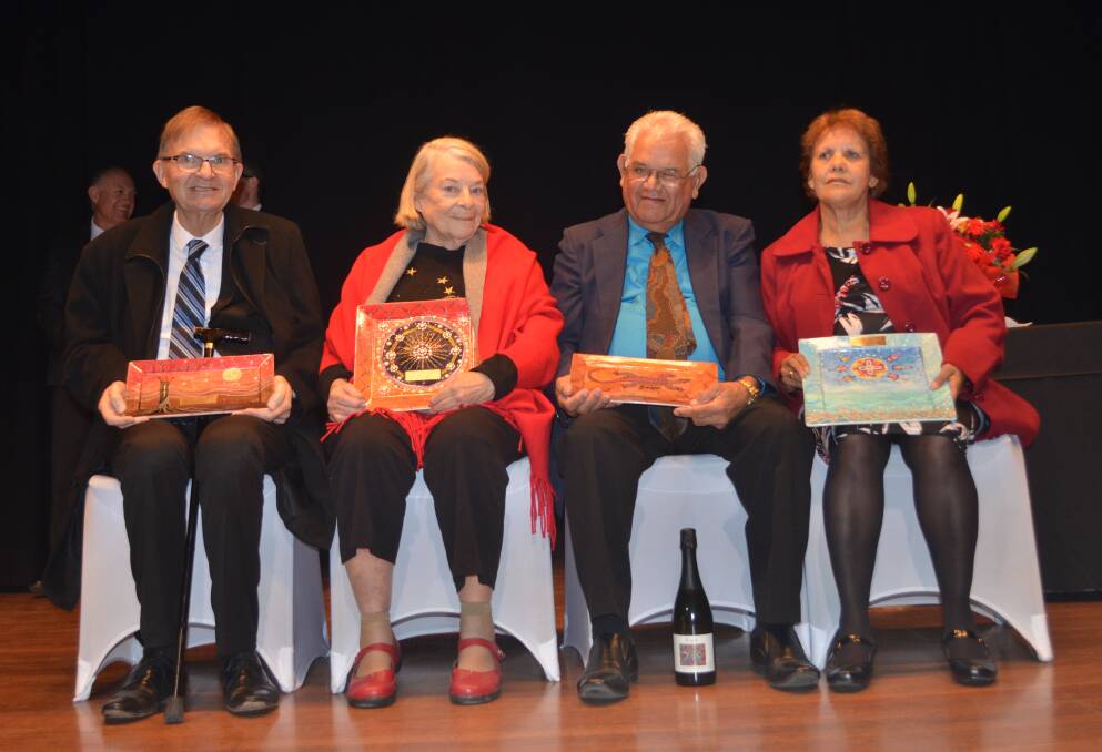 RECOGNITION: Last year's non-Aboriginal and Aboriginal Elders of the Year, Pastor Greg Lawson, Marian Arnold, Barry Sampson and Barbara Cutmore.
